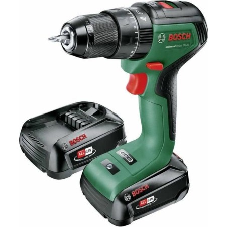 Bosch Akku-Schlagbohrmaschine BOSCH Green Universal Impact 18V-60, 18 V, 1 x 2-Ah-Akku