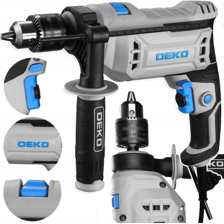 DEKO DKID13XP90 Elektrische Schlagbohrmaschine mit Schlagfunktion, 900 W, leistungsstark