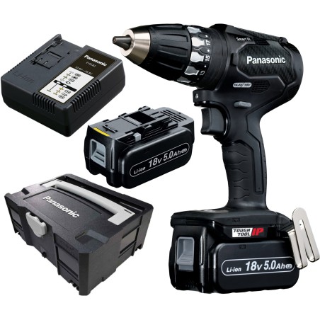 18-V-Bohrschrauber Panasinic EY74A3 + Systainer + 2x 5,0 Ah + Ladegerät