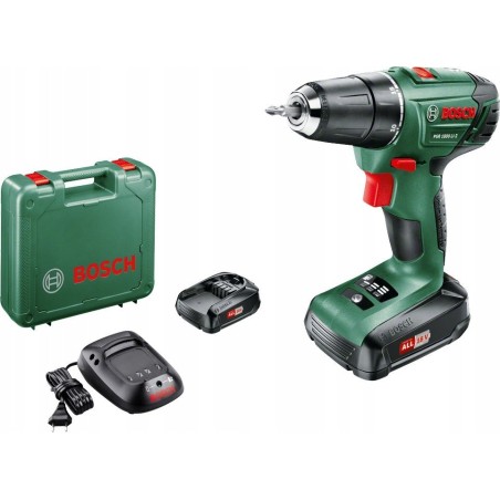 Bosch Akku-Bohrschrauber PSR 1800 LI-2, 18 V, 2 Akkus à 1,5 Ah (06039A310S)