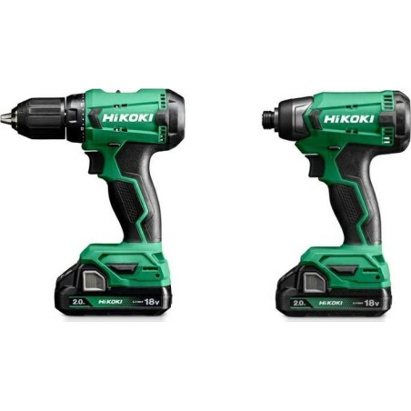 Hikoki HIKOKI 18-V-Set 2x2,0 Ah KC18DAW (Akku-Schrauber DS18DA + Akku-Schraubendreher WH18DA)