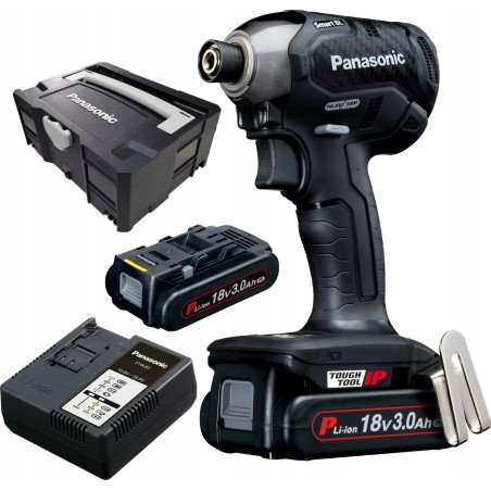 Panasonic 18-V-Schlagschrauber Panasonic EY76A1 + Systainer + 2x 3,0 Ah + Ladegerät