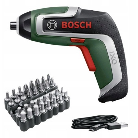 Bosch IXO 7 + 32-teiliges Bit-Set im Karton