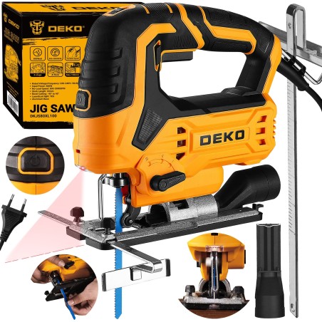 Deko DEKO DKJS80XL100 Stichsäge, Schneidemaschine, Säge für Holz und Metall, Industrial, 800 W, leistungsstark
