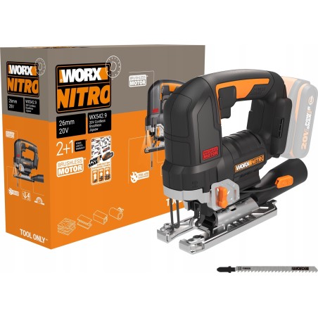 WORX-Stichsäge – bürstenlose Stichsäge WORX WX542.9 20 V, 26 mm