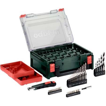 METABO.PowerMaxx SB Basic Set Mobile Werkstatt + 2 Li-Ionen-Akkus 12 V/2,0 Ah mit Ladegerät LC 40 + 41 Teile