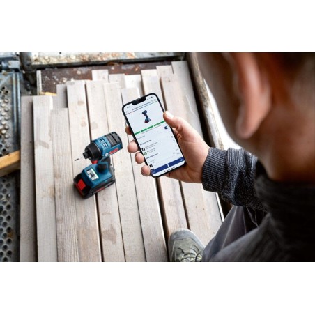 Bosch Akku-Schlagschrauber GDR 18V-220 Professional, 18 Volt (blau/schwarz, 2 Li-Ionen-Akkus à 5,0 Ah, Bluetooth