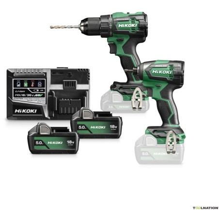 HIKOKI.SET 18 V KC18DE WCZ (DV18DE + WH18DE) 2x5,0 Ah HSC