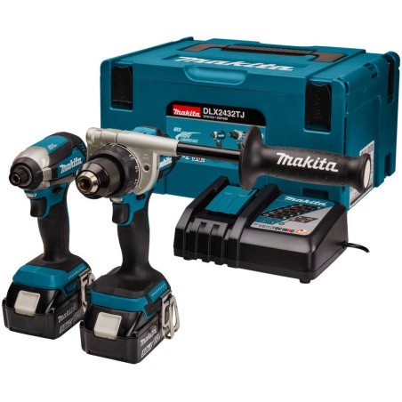 Makita 6-teiliges Elektrowerkzeug-Set (DLX2432TJ)