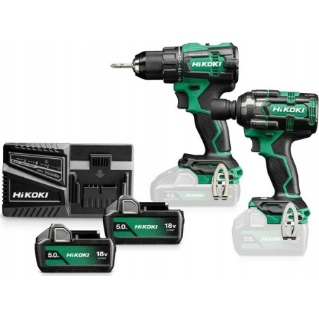Hikoki-Elektrowerkzeugset HIKOKI.SET 18V KC18DE WKZ (DS18DE + WR18DH) 2x5,0 Ah HITSYSTEM