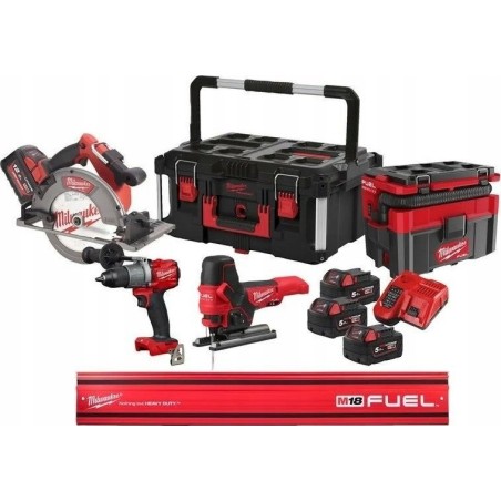 Milwaukee 10-teiliges Elektrowerkzeug-Set (M18 FPP4L-124P)