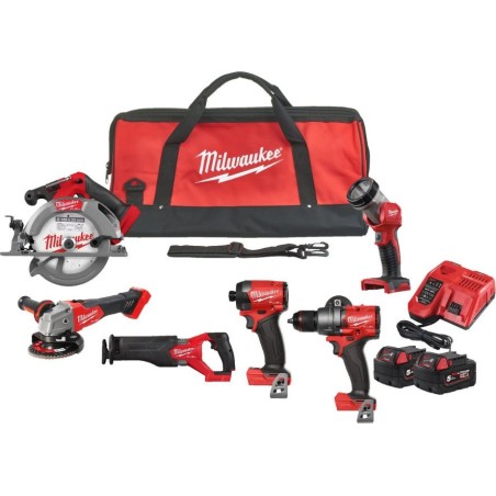 Milwaukee 10-teiliges Elektrowerkzeug-Set (M18 FPP6G3-502B)