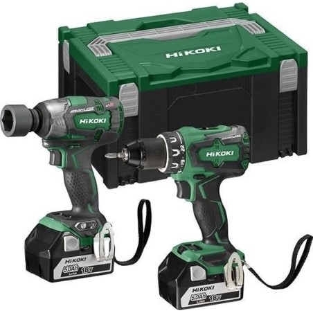 Hikoki 6-teiliges Elektrowerkzeug-Set (KC18DPLWDZ)