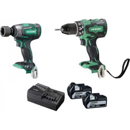 Hikoki 6-teiliges Elektrowerkzeug-Set (KC18DPLWDZ)