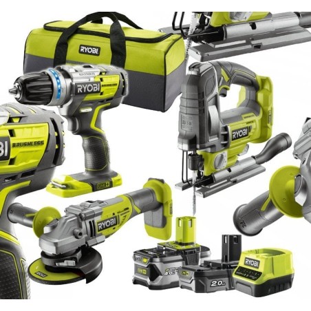 Ryobi R18CK3BL-242S Elektrowerkzeug-Set 18-V-Elektrowerkzeug-Set von Ryobi