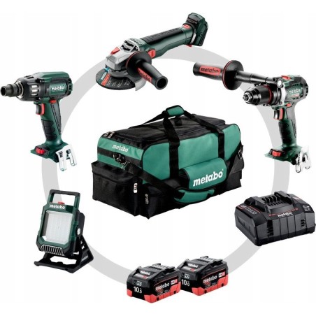 Metabo-Elektrowerkzeugset COMBO 18V BS+SSW+WBQ+BSA 2*10,0 Ah