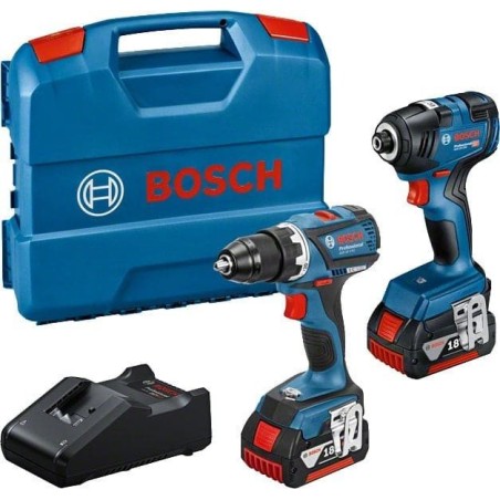Set BOSCH GSB18V-50 + GDS18V-400 + 1 Akku 5,0 Ah + 1 Akku 2,0 Ah + GAL 18V-40