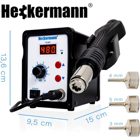 Heckermann Lötstation Heckermann 858D Heißluftlötgerät 700 W