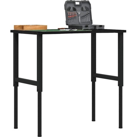 vidaXL vidaXL Arbeitstisch, dunkelbraun, 100 x 60 x (71,5–98) cm, Eichenholz