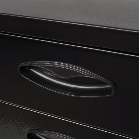 vidaXL Metall-Werkzeugschrank mit 3 Schubladen, schwarz