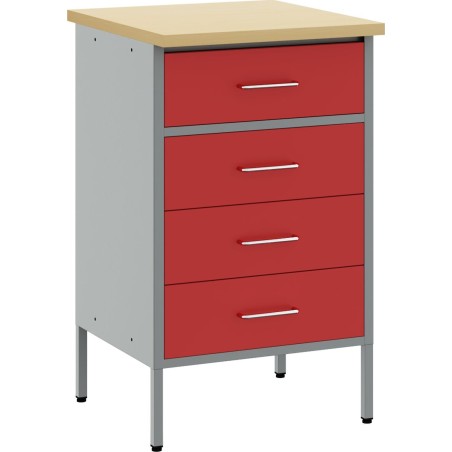 vidaXL Roter Stahl Mittelgroßer höhenverstellbarer Werkstattschrank