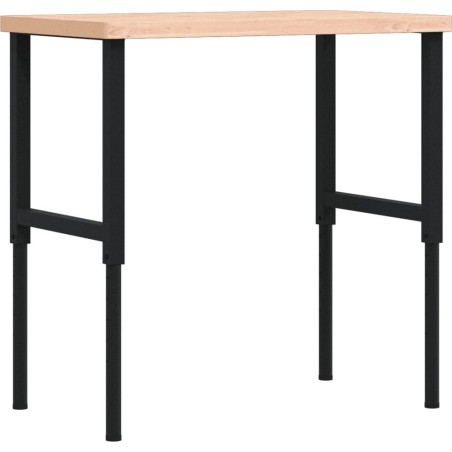 vidaXL vidaXL Arbeitstisch, 100 x 60 x (73–99,5) cm, rechteckig, Buchenholz