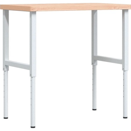 vidaXL vidaXL Arbeitstisch, 100 x 60 x (73–99,5) cm, rechteckig, Buchenholz