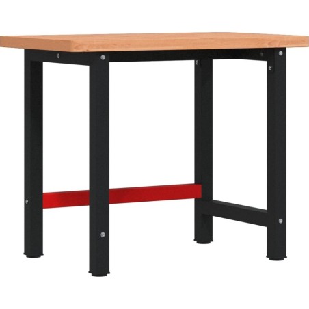 vidaXL vidaXL Arbeitstisch, 100 x 60 x 83 cm, rechteckig, massives Buchenholz