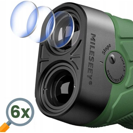 LASER-ENTFERNUNGSMESSER FÜR DIE JAGD, FERNGLAS, GOLF-FERNGLAS, 6-FACH-ZOOM, 1000 m, ETUI